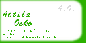 attila osko business card